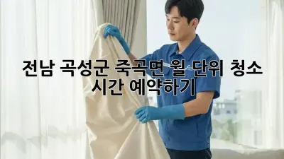 전남 곡성군 죽곡면 월 단위 청소 시간 예약하기